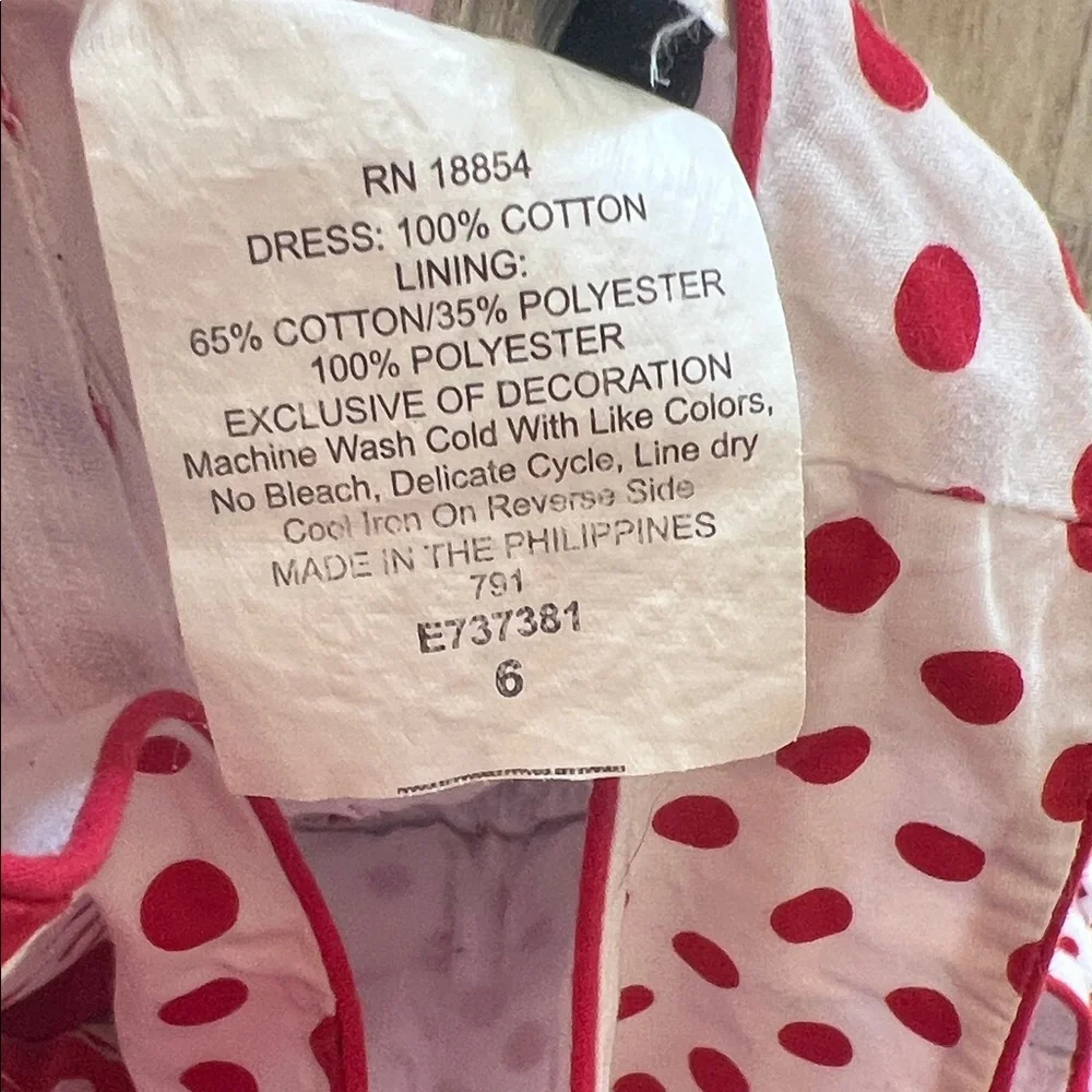 Vintage Charming Red and White Polka Dot Kids Dress 6